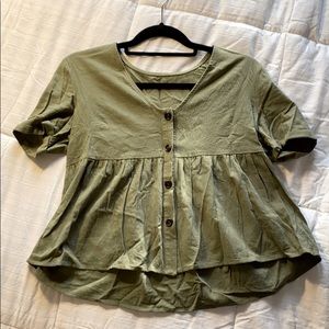 Hunter green butted short sleeve